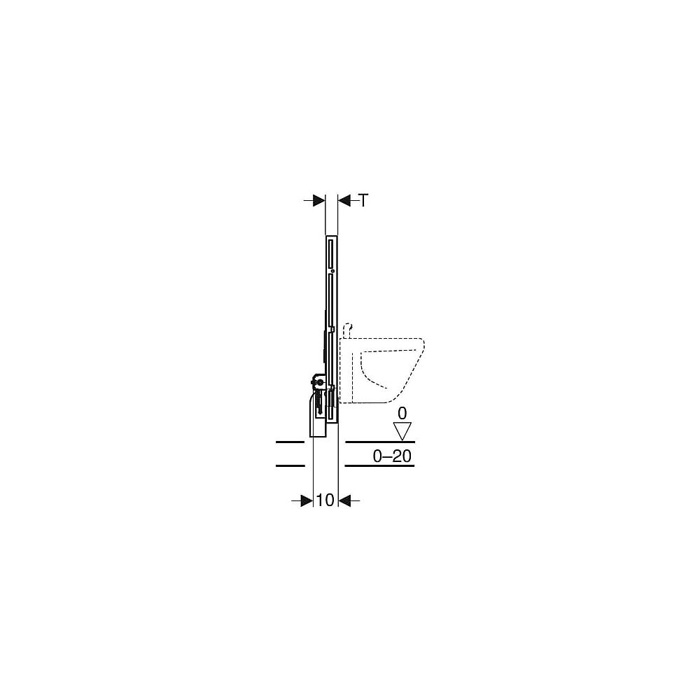 GE GIS Montageelement f. Wandbidet