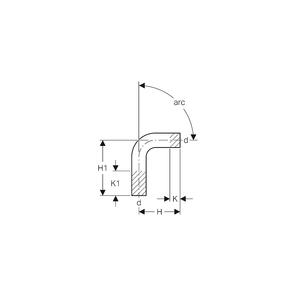 HZ-Innenecke SLF 80-100 Esche Weiss