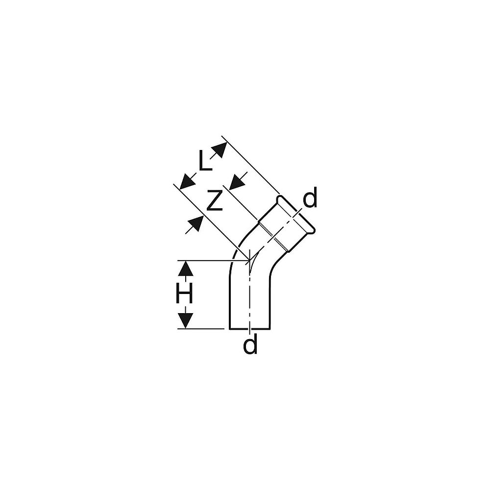 GE mapress Edelstahl Gas Bogen Nr. 34022