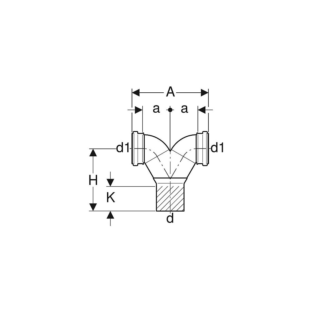 Geberit db20 Wand-WC Doppelbogen 90 Grad