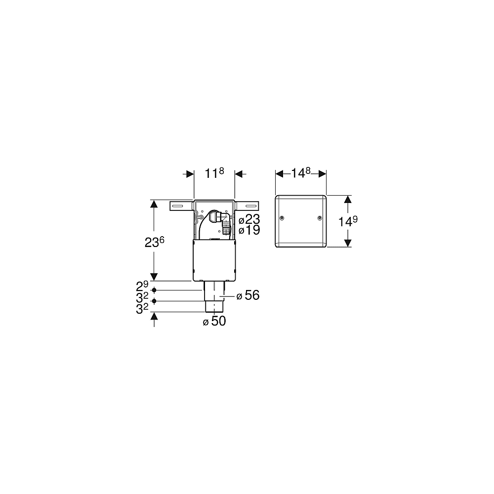 Geberit UP Ablauf Uniflex f. Wasch- oder