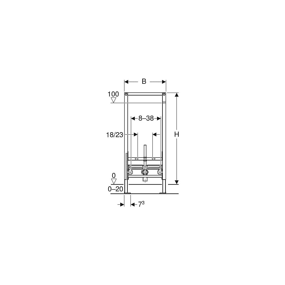 Geberit Duofix Montageelement BH 112 cm