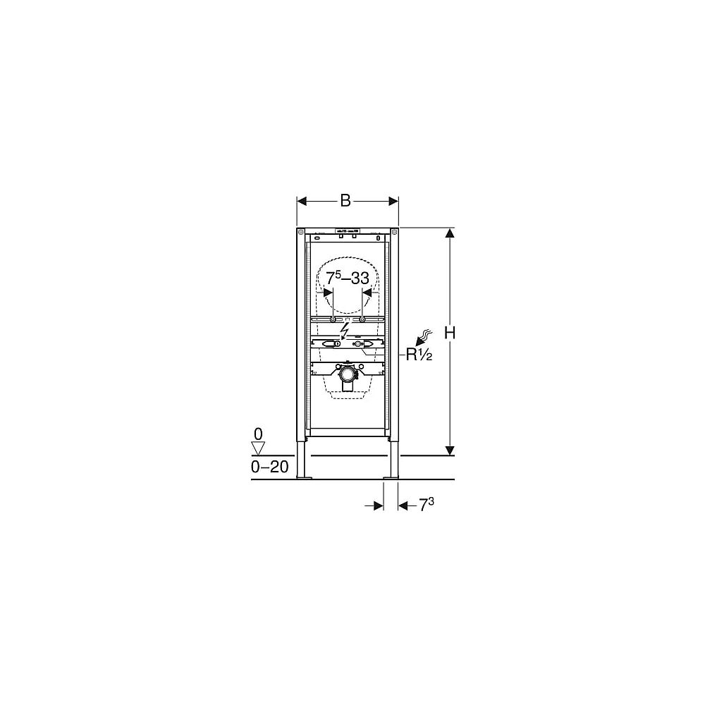 Geberit Montageelement Duofix f. Urinal