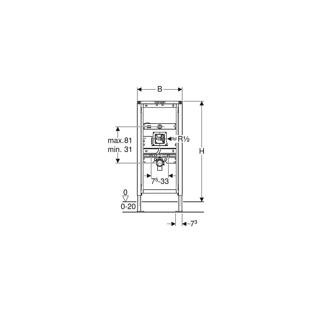Geberit Montageelement Duofix Urinal