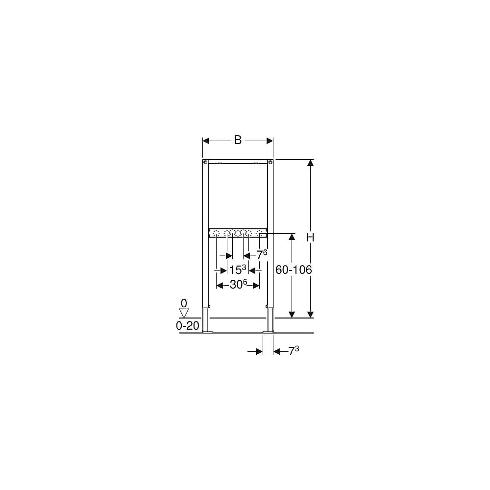 Geberit Duofix Montageelement BH 112 cm