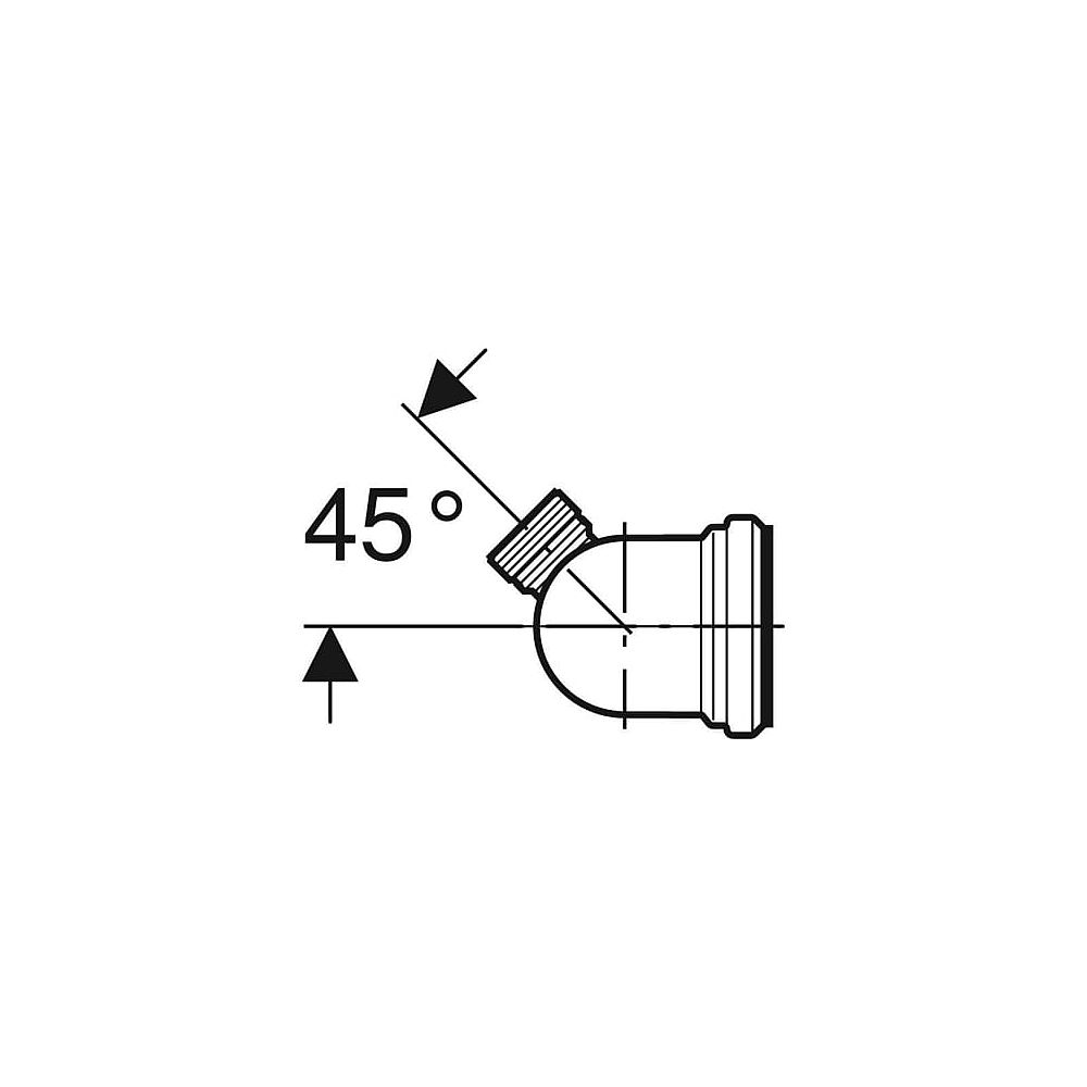 Geberit WC- Ablaufbogen PP weiß 90 Grad