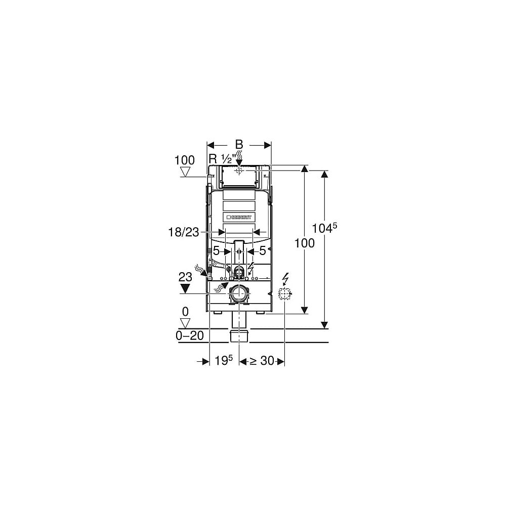 Geberit GIS Montageelement f. Wand-WC