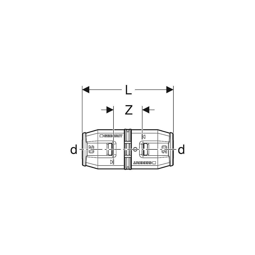 Geberit PushFit Kupplung (PVDF)