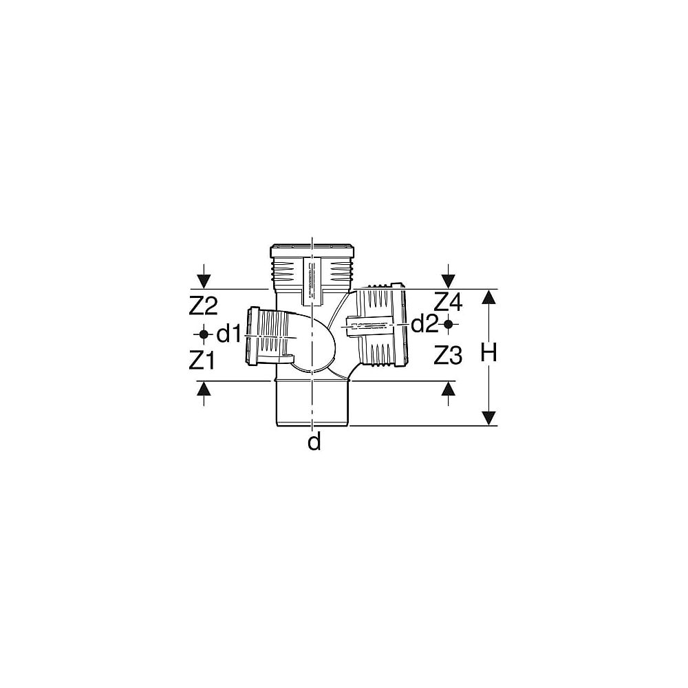 Geberit Silent-PP SchachtabzweigMAX re.