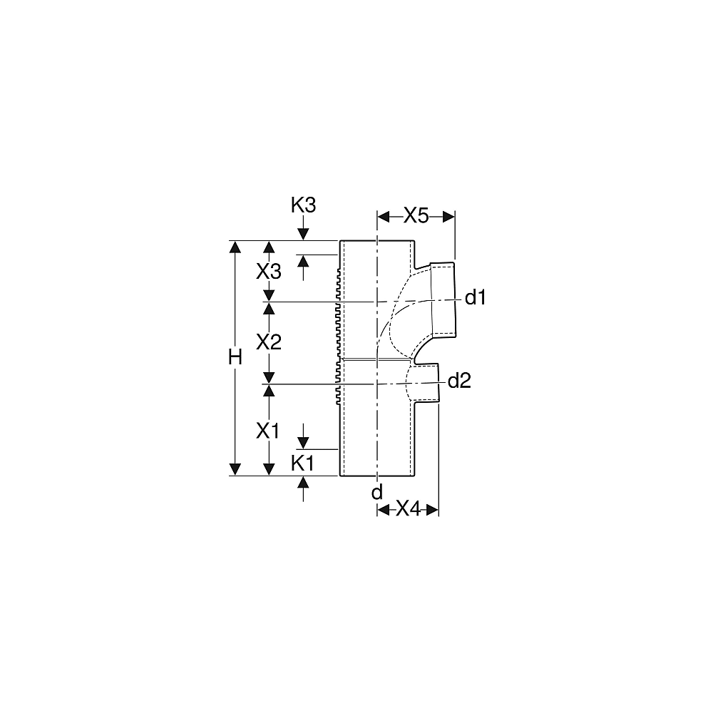 GE Silent-db20 Kombibogenabzweig 88,5Gr