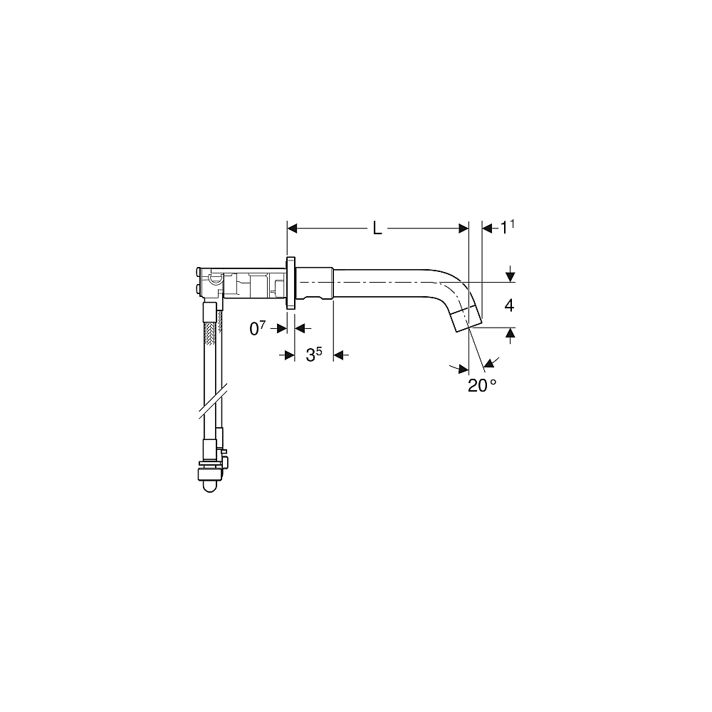 GE WT-Armatur Typ Circular Wandmont.