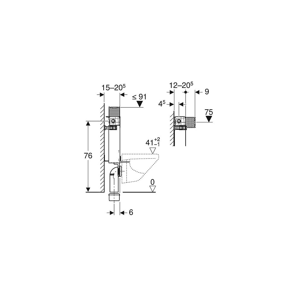 GE Kombifix Element 110.000.00.1 BH 82cm