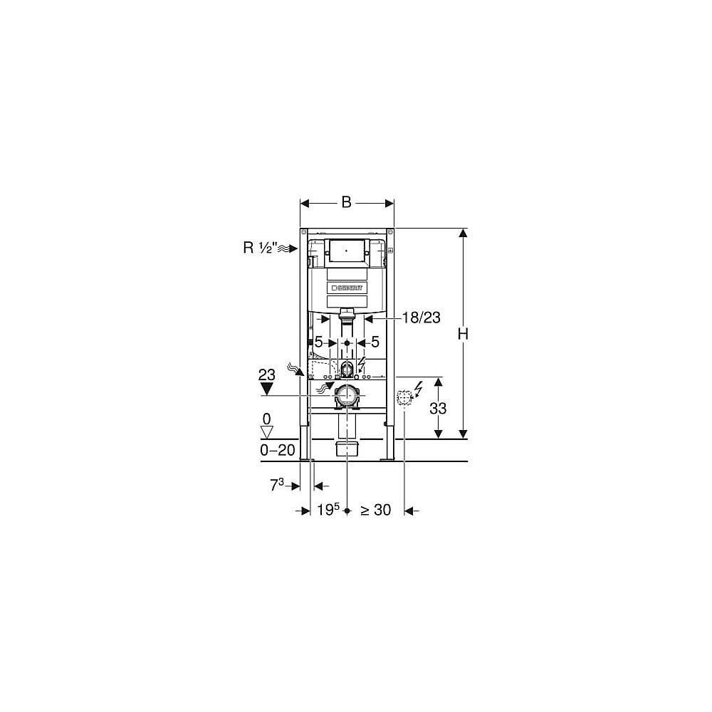 GE Duofix Element 111.060.00.1 f Wand-WC