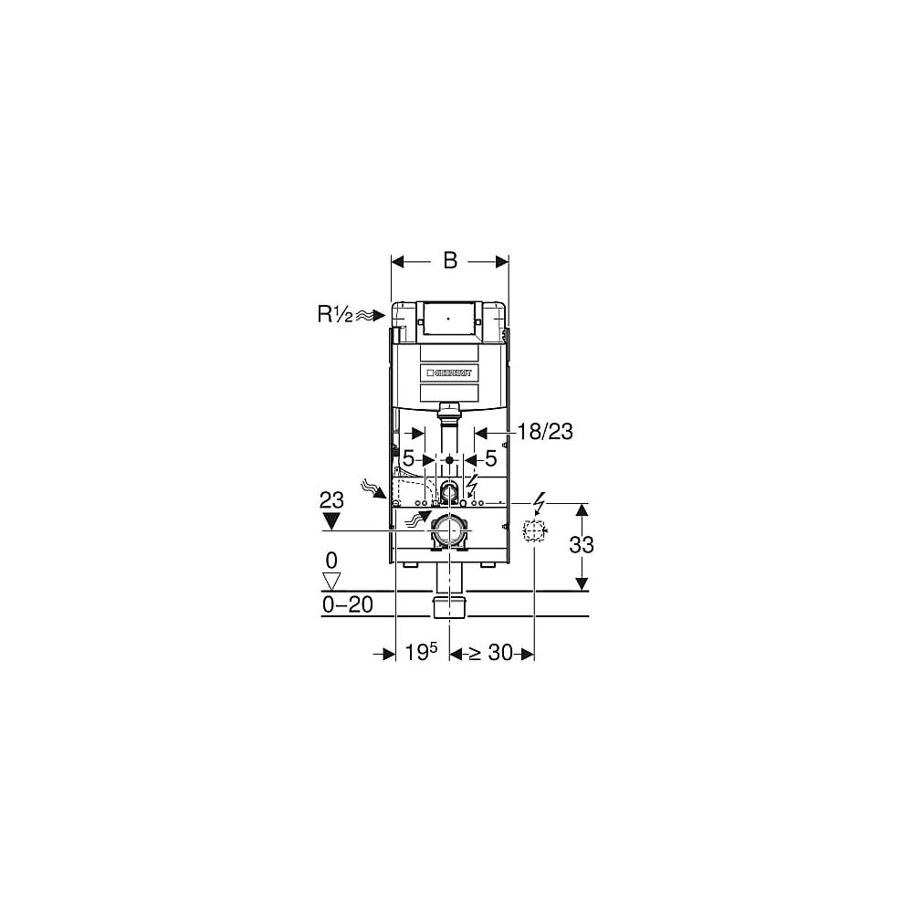 GE GIS Element 461.160.00.1 für Wand-WC
