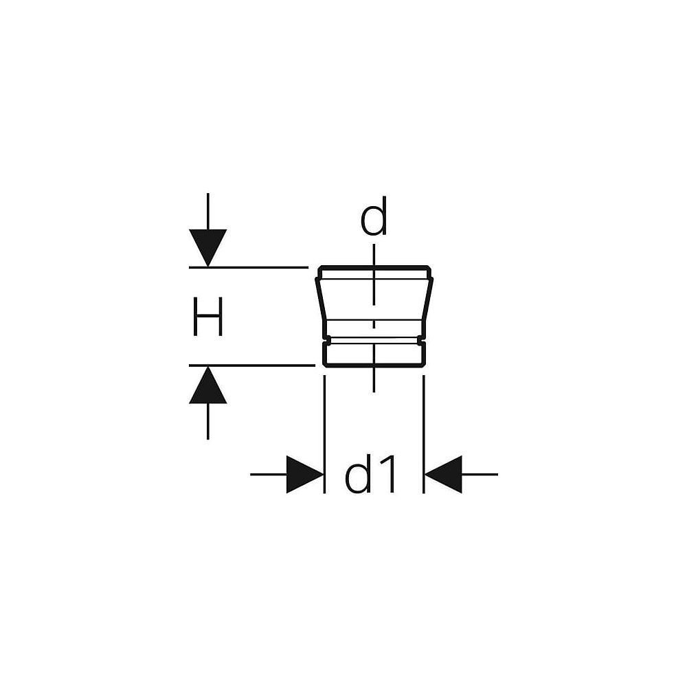 Geberit Standrohrkonus m. O- Ring grau