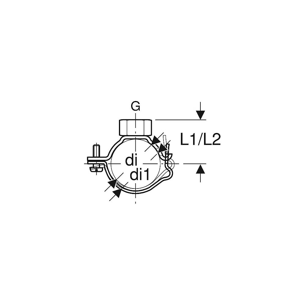 GE Rohrschelle d160/168 G3/4 verstellbar
