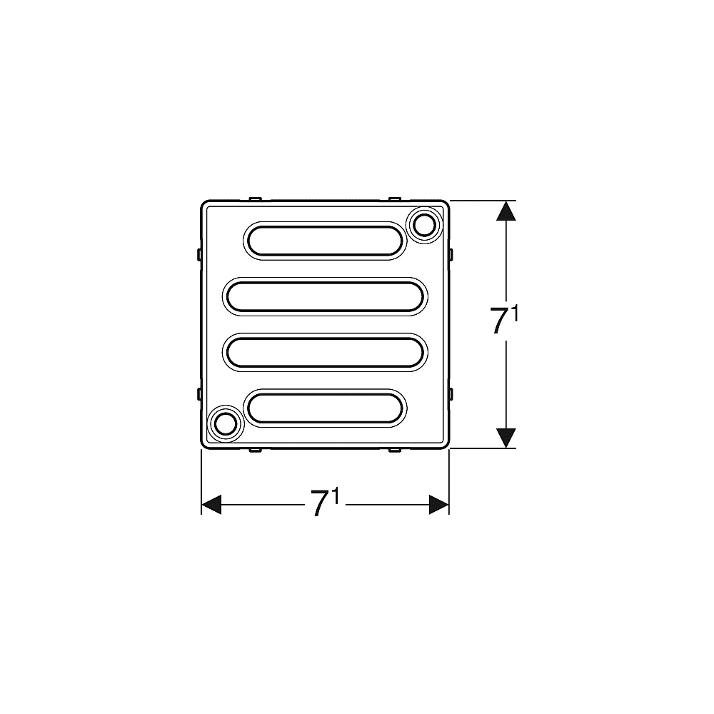 GE Rost verschraubt 8 x 8cm