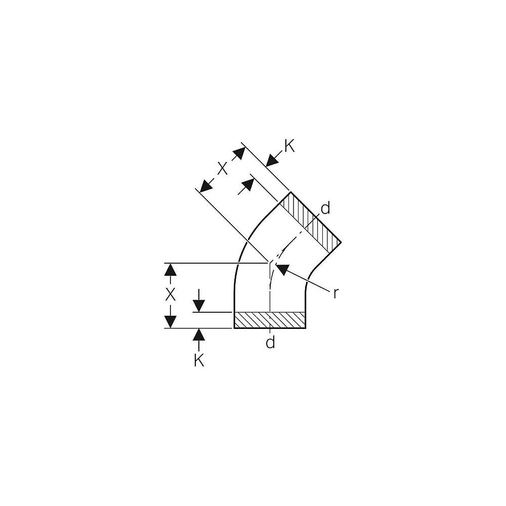 Geberit Bogen m. grossem Radius geschw.