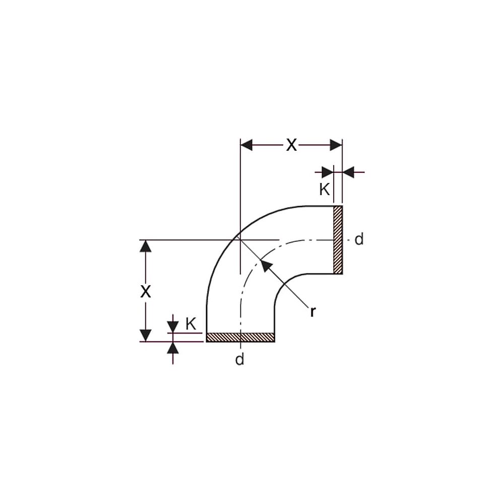 Geberit Bogen m. grossem Radius geschw.