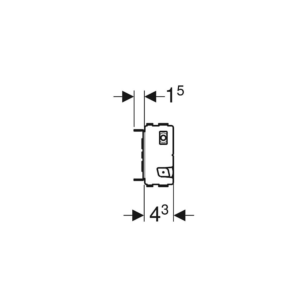 Geberit GIS Armaturenplatte 153 mm