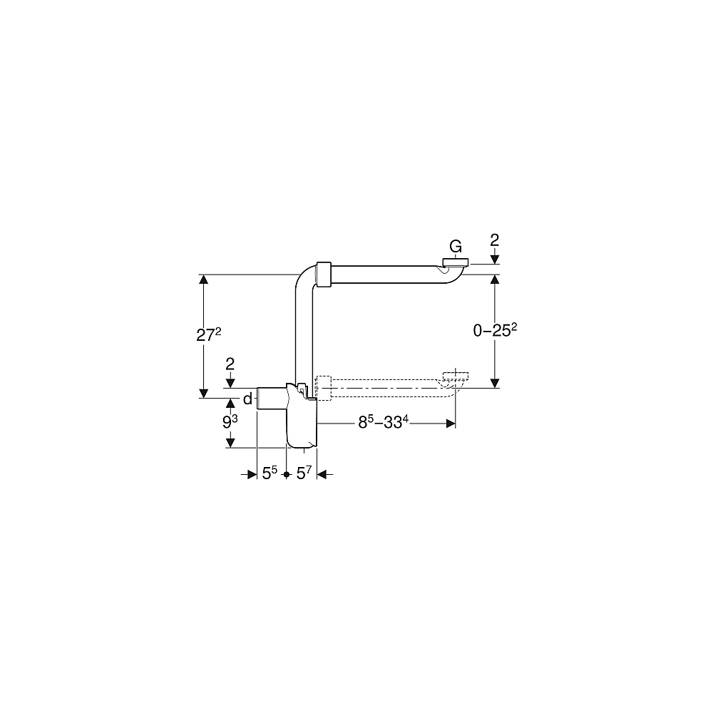 Geberit Tauchrohrsiphon 11/4