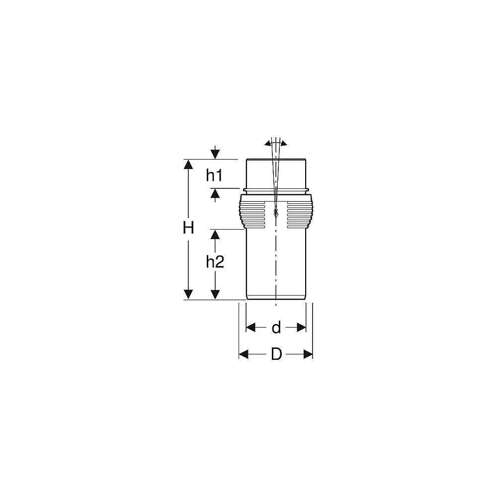 GE Silent-db20 Offset Formstück