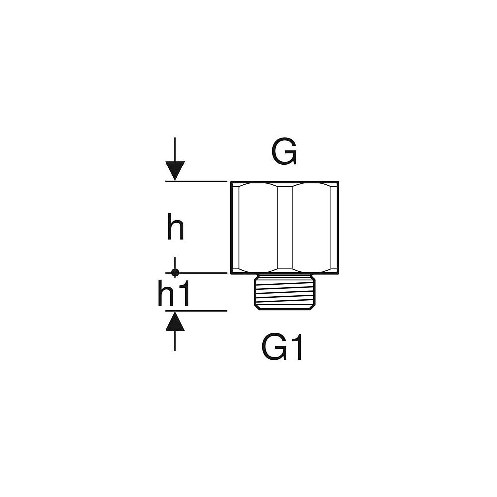 GE Adapter G1 1/4 - G1 1/2, verzinkt