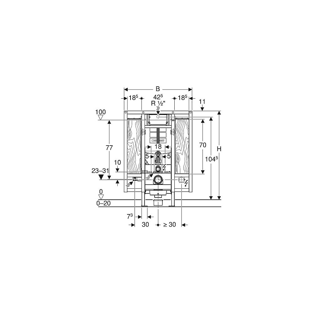 Geberit Duofix WC-Element 112 cm m Sigma