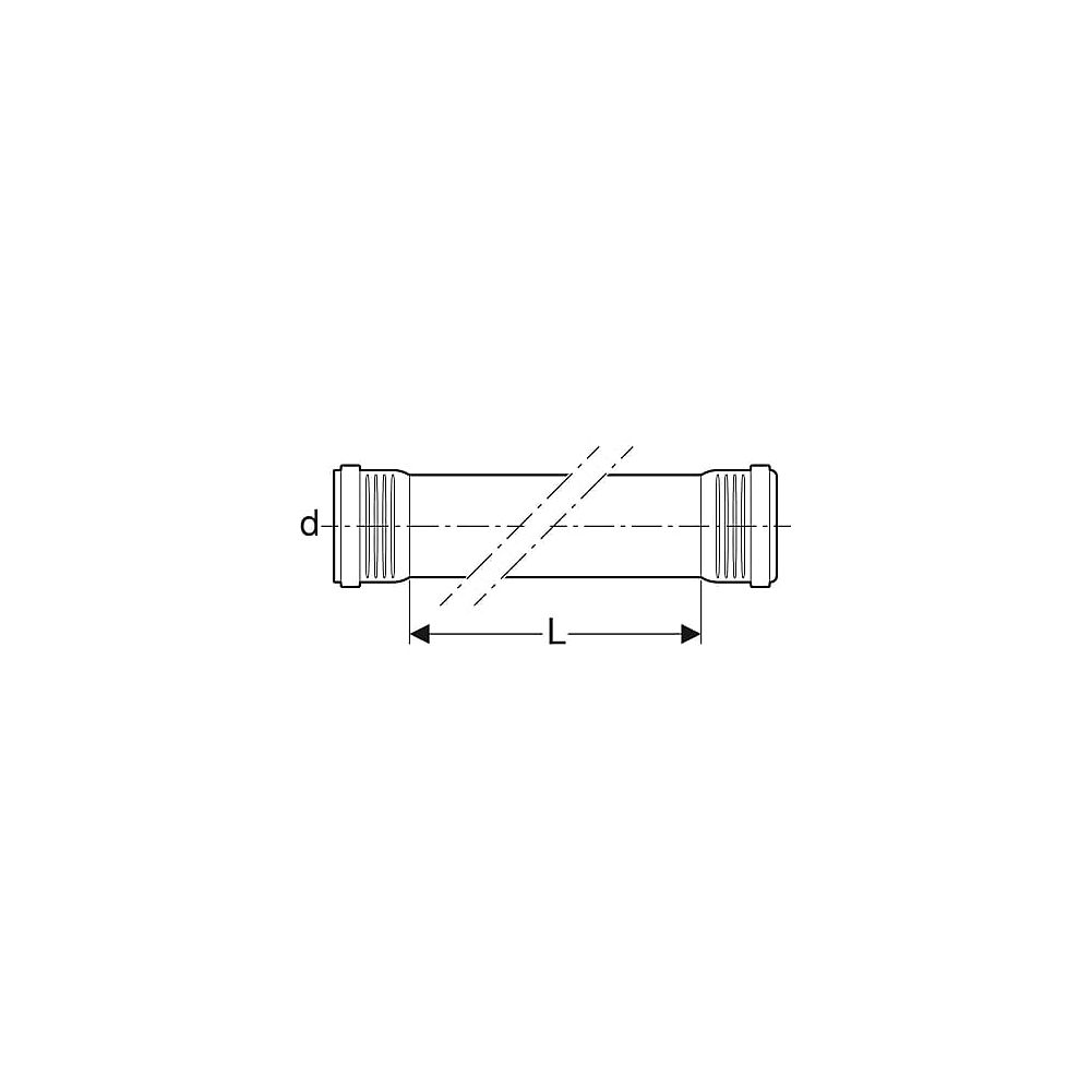 Geberit Silent-Pro Rohr mit 2 Muffen