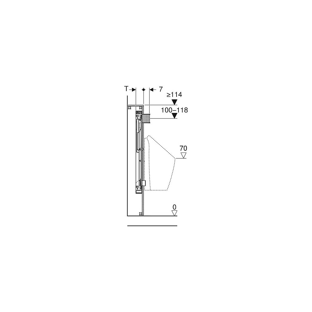 Gbereit GIS Montageelement f. Urinal