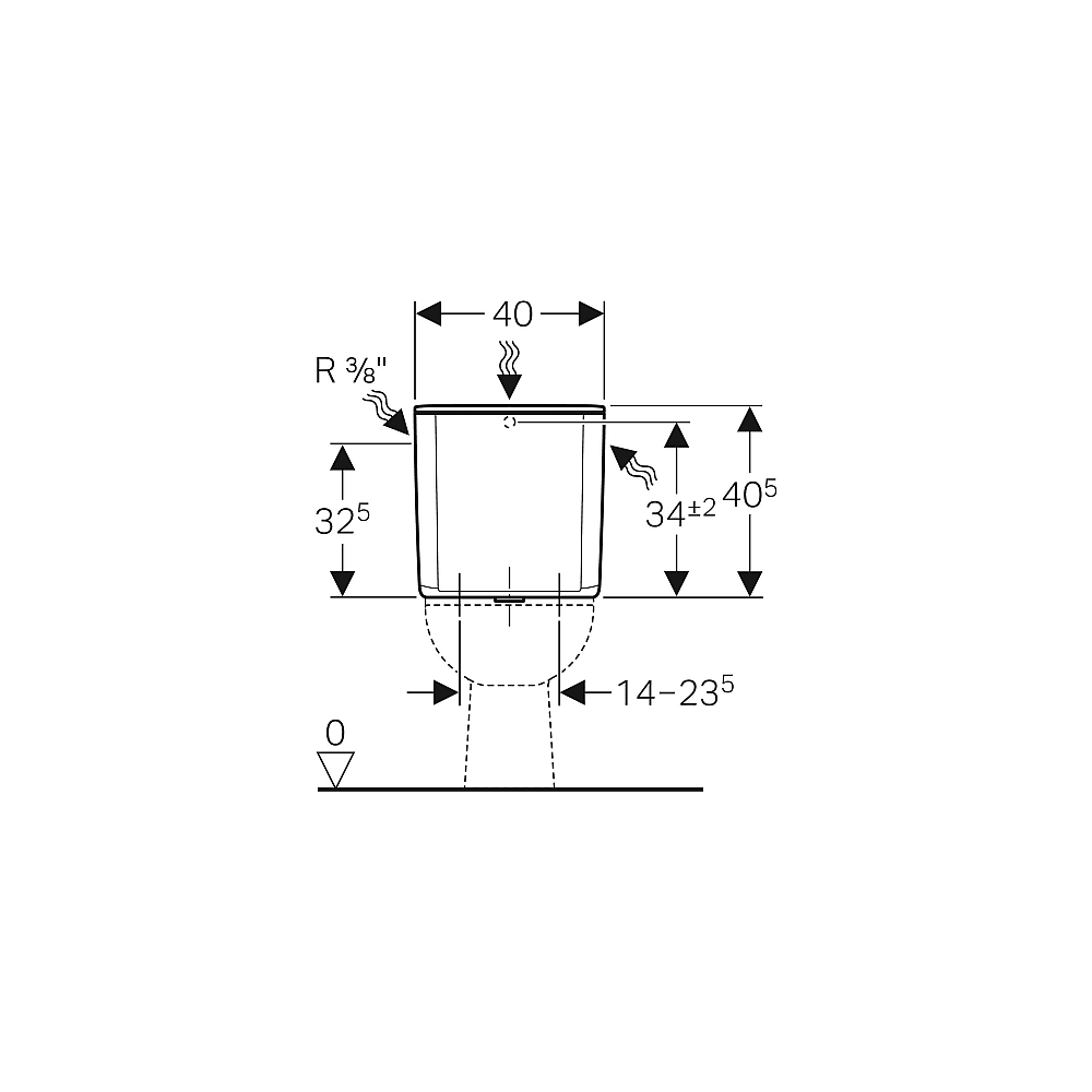 Geberit AP-Spülk.m Spül-Stopp-Spülung WA