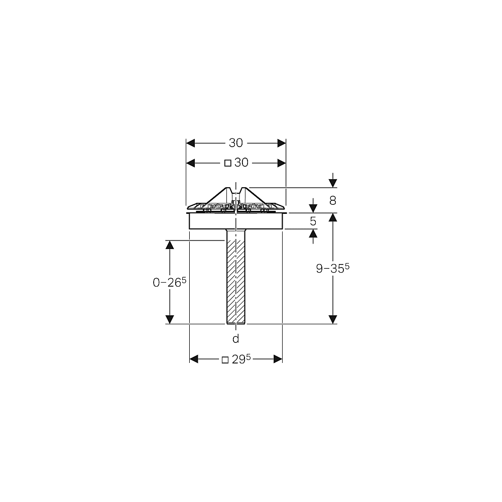 Geberit Pluvia Dachwassereinlauf m. Bef.