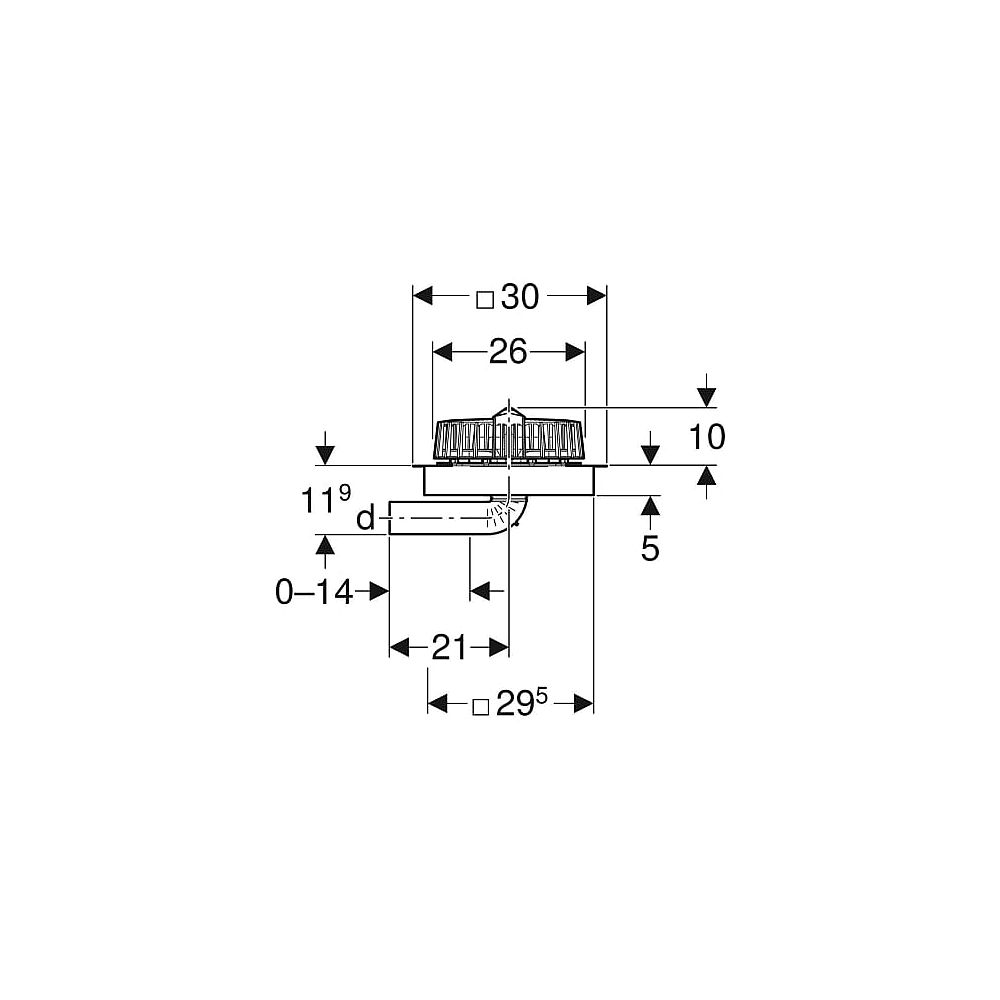 Geberit Pluvia Dachwassereinlauf m. Bef.