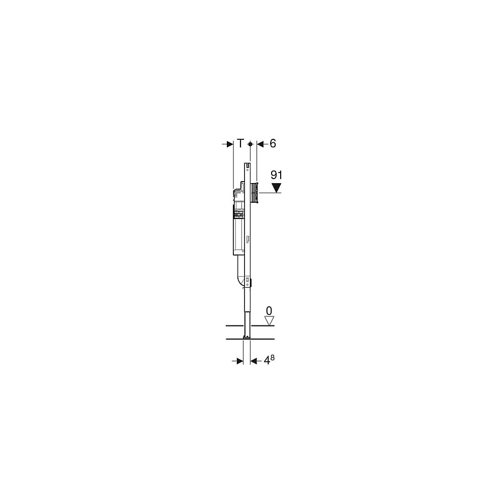GE Duofix Element für Stand-WC 112cm mit