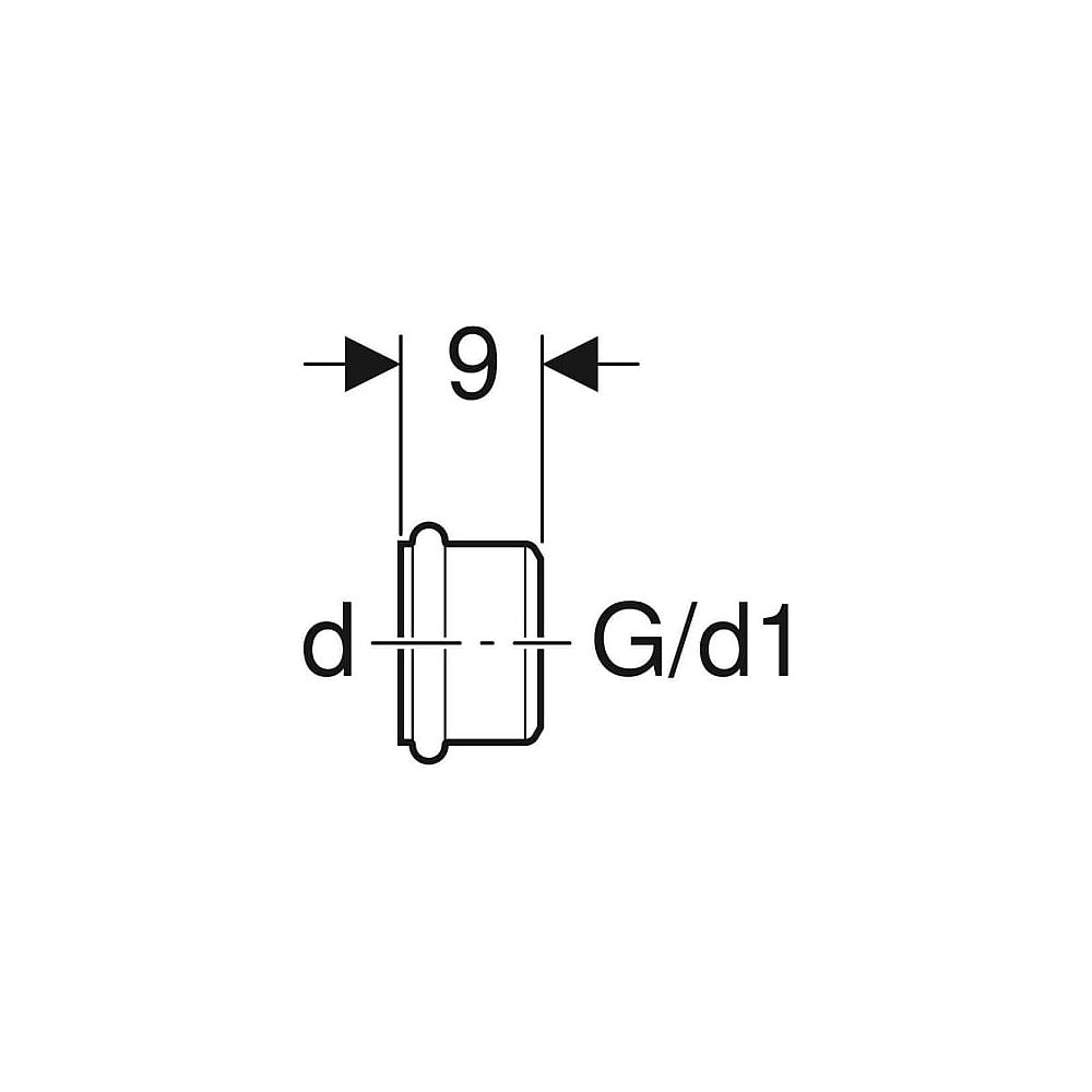 GE Löthülse mit O-Ring 1 1/2