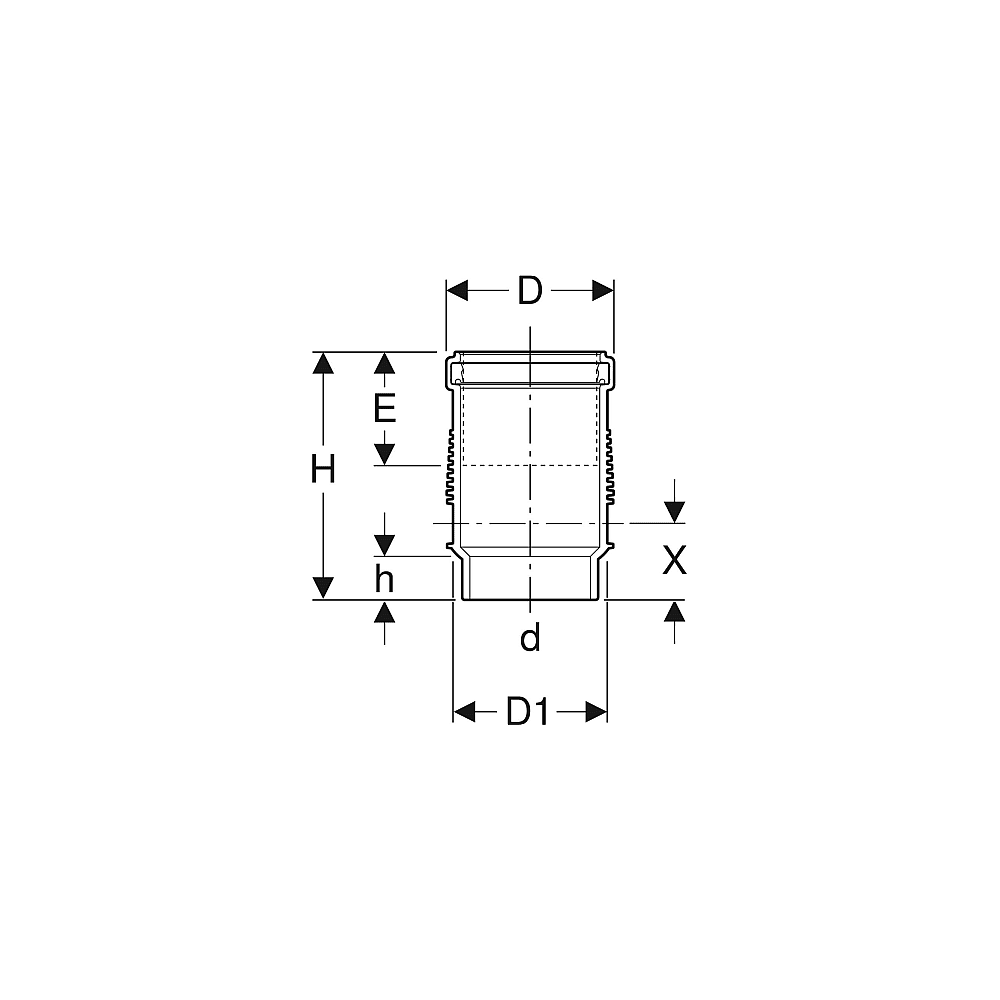 Geberit Silent db20 Langmuffe D160