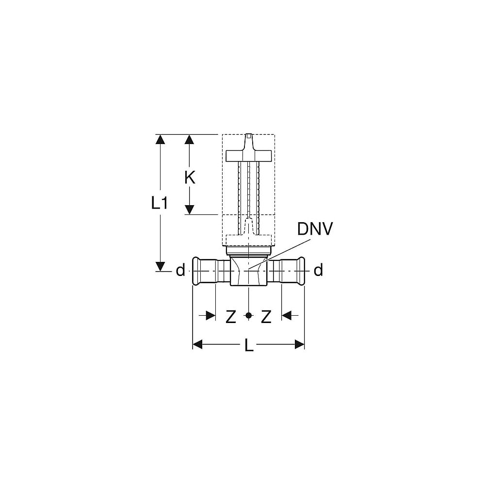 GE Mapress UP-Kugelhahn d15 mit
