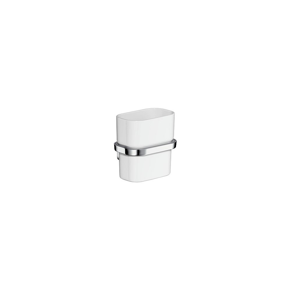 Hansgrohe Zahnputzbecher Urquiola 42434000 chrom Opalglas