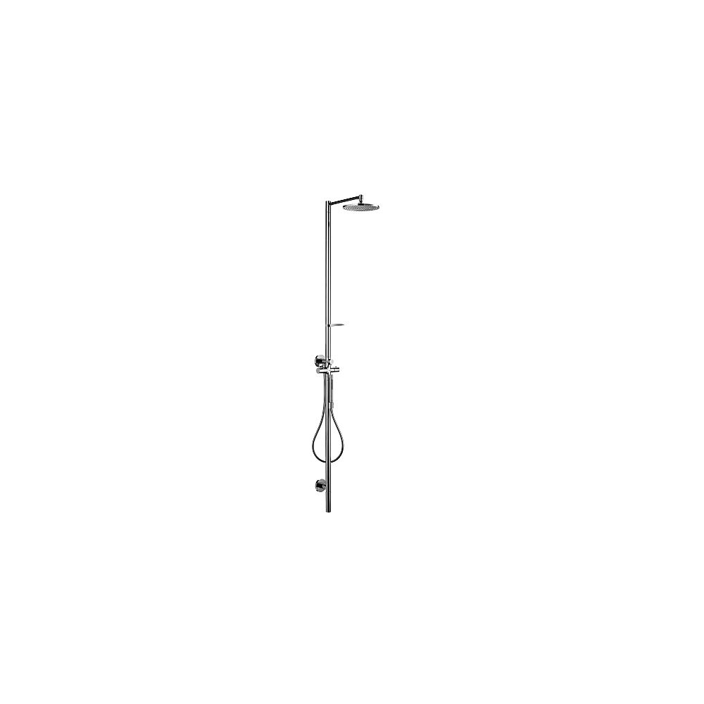 Hansgrohe Duschsäule Starck 10912000 chrom m. Thermostat u. Tellerkopfbrause