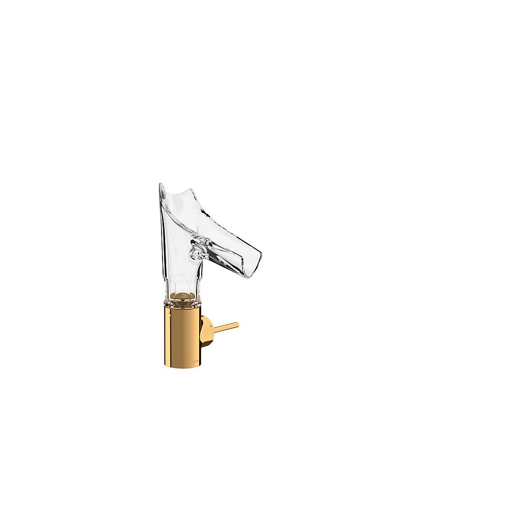 Hansgrohe Einh. WT-Mischer Starck V 140 12123990 gold-opt.Glasausl. Facetenschl.
