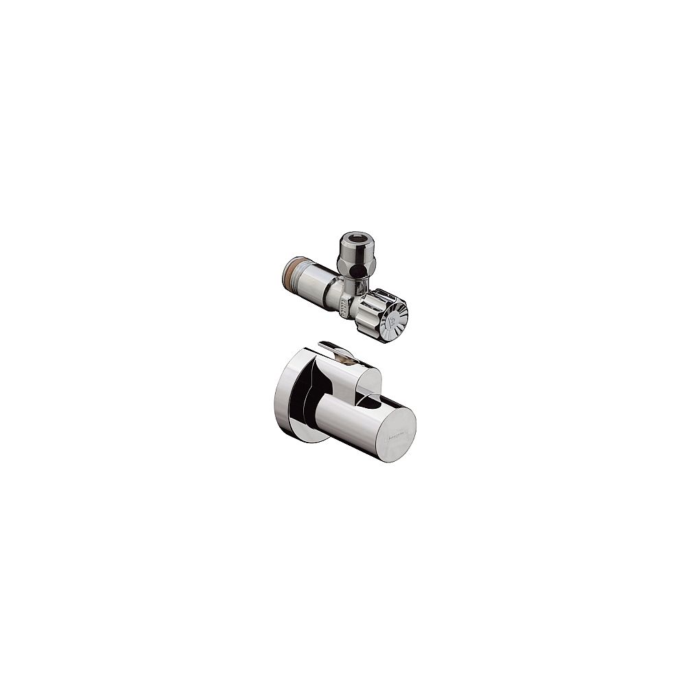 HG Eckventil brushed nickel mit Schuber