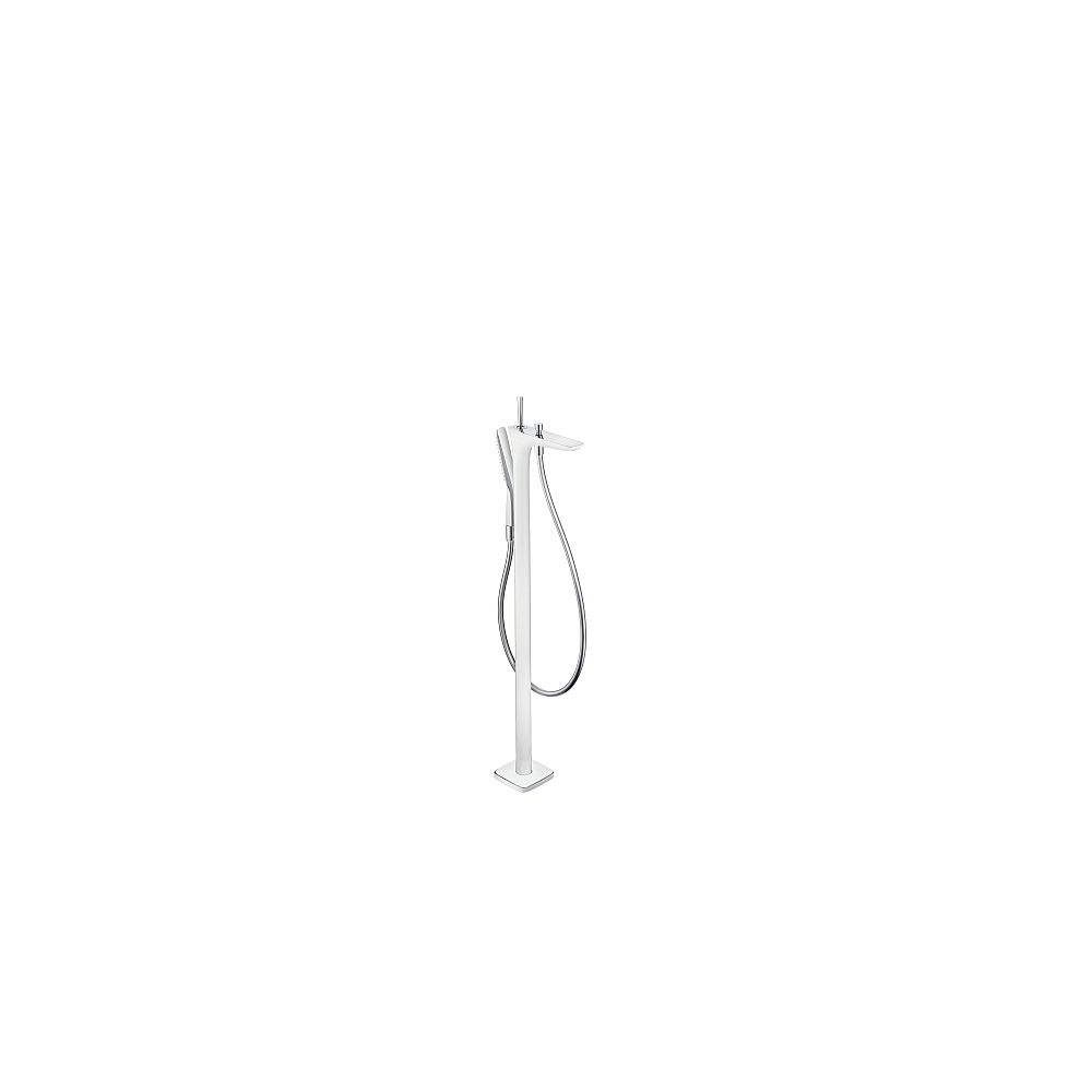 Hansgrohe Wannenmischer PuraVida 15473400 white chrome bodenstehend