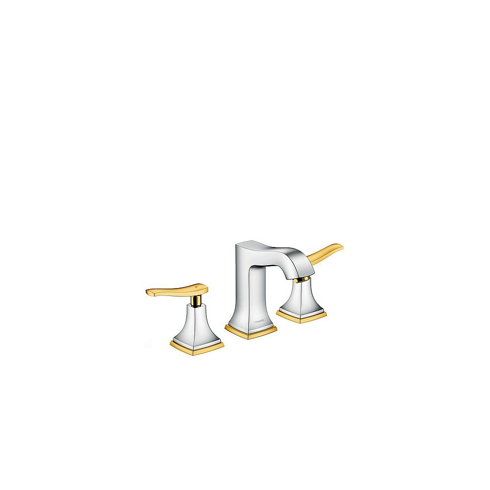 HG 3-Loch Waschtischarmatur 110 Metropol 31330090 Classic chrom/gold m.Hebelgriff