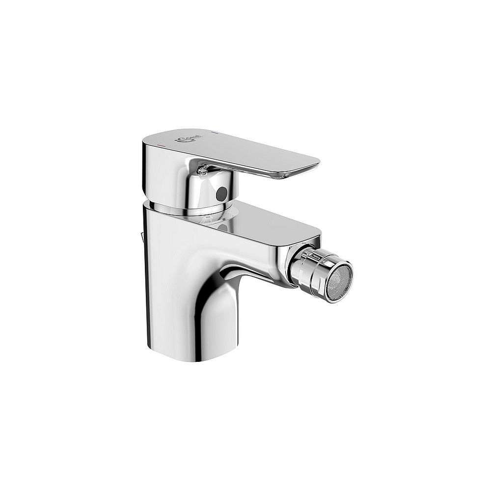 Ideal Standard Bidetarmatur Ceraplan III mit  Ablgarnitur Ausladung 114 mm chrom