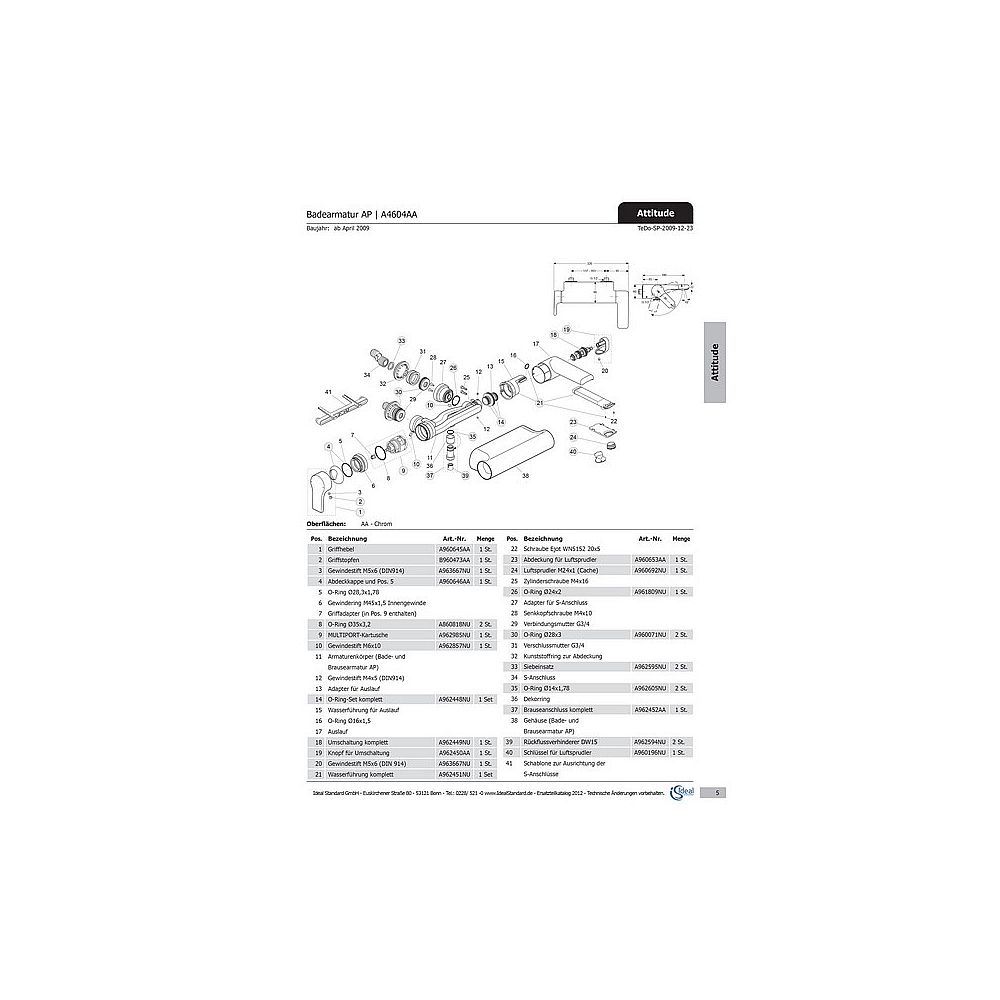 Ideal Standard Umschaltung A962449NU