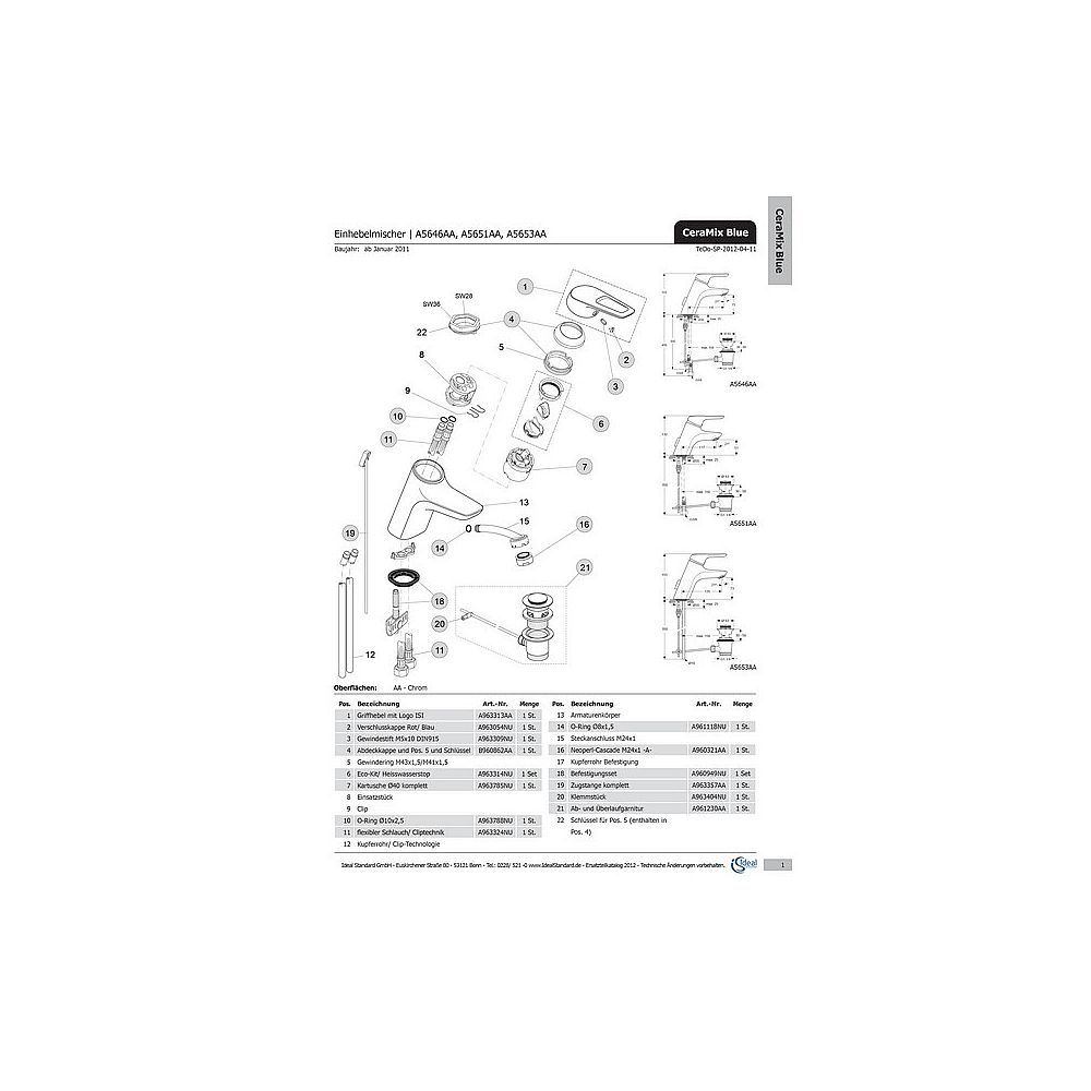 Ideal Standard Eco-Kit/Heisswasserstop
