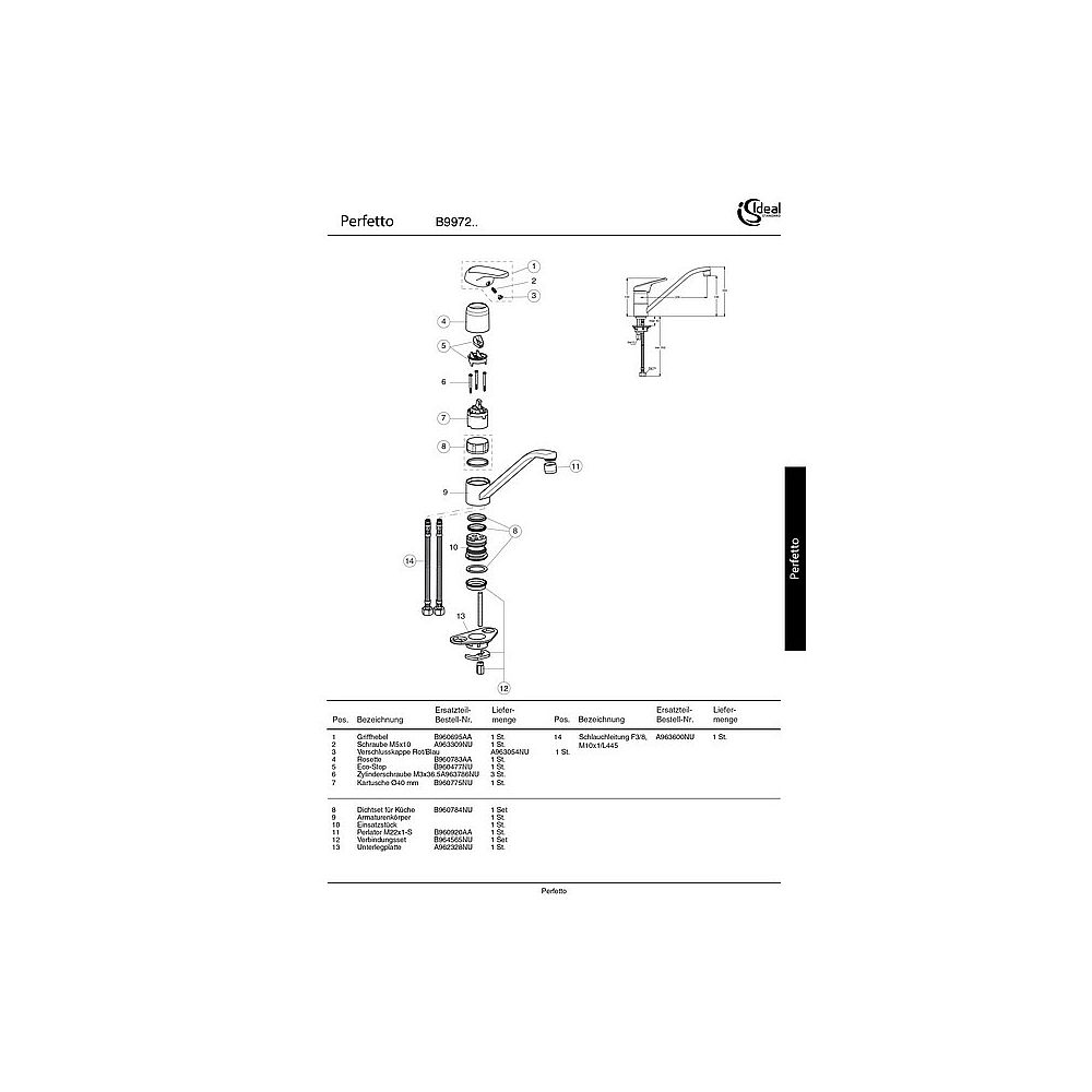 Ideal Standard Perlator B960920AA