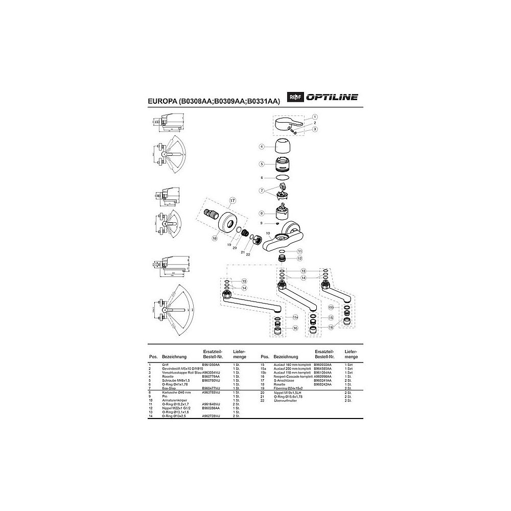 Ideal Standard Rohrauslauf B960154AA