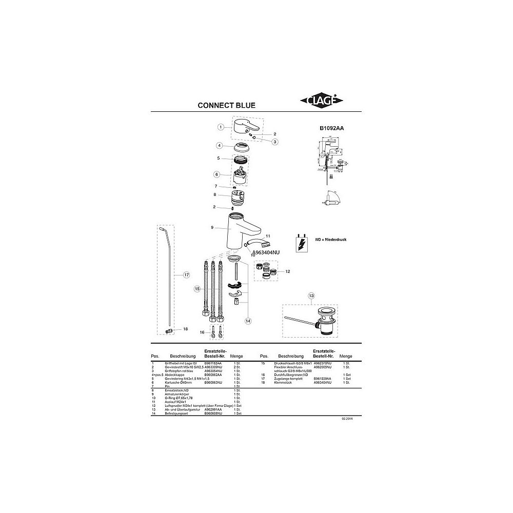 Ideal Standard Hebelgriff B961182AA