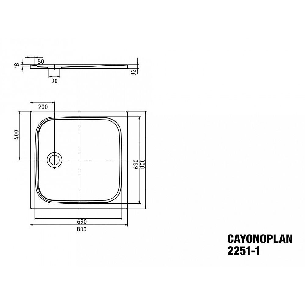 KA DW CAYONOPLAN M.2251-1, 800x800x18,5